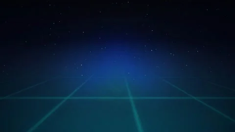 Perspective grid drifting forward seamless loop motion background Stock Footage 345182889