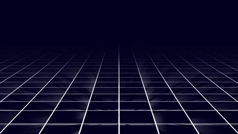 Perspective grid lines animation fades deep into dark space backgrounds. Gr.. Stock Footage 340999560