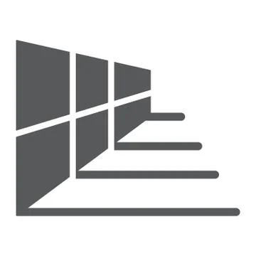 Perspective grid tool glyph icon, tools and design Illustrazione stock