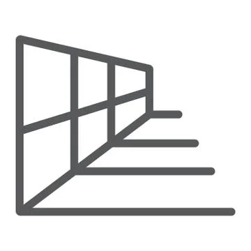 Perspective grid tool line icon, tools and design Stock Illustration