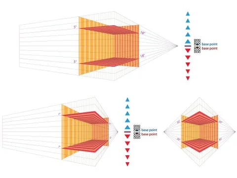 Perspective grid for vector artists (locked layers) Stock Illustration