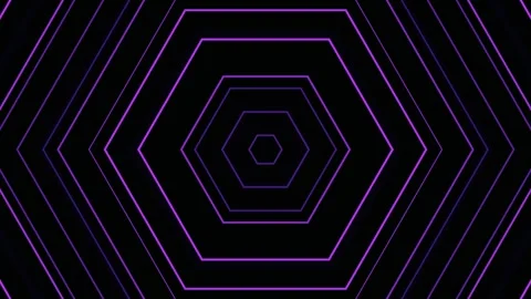 Perspective Hexagonal Tunnel Background Seamless Loop Stock Footage 341704582