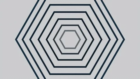 Perspective Hexagonal Tunnel Background Seamless Loop Stock Footage 341738167