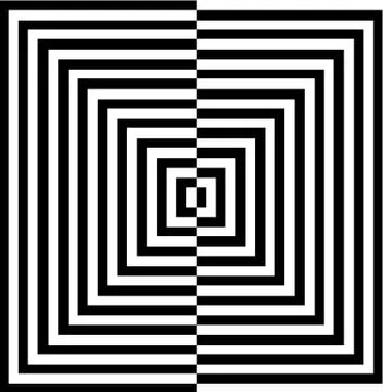 Perspective illusion- One point perspective of interior  Stock Illustration