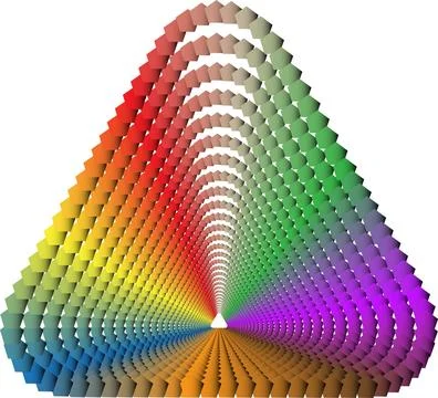 Perspective illusion of a pyramid corridor Ilustración de archivo