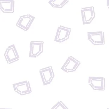 Perspective impossible geometric shape glyph seamless pattern Stock Illustration