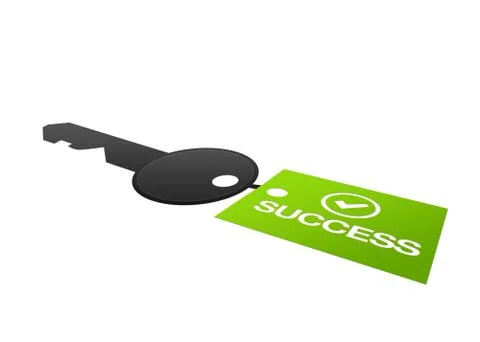 Perspective key to success Stock Illustration