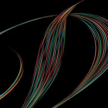 Perspective letter lines Stock Illustration