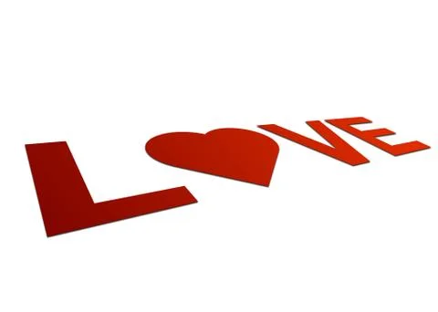 Perspective love sign Stock Illustration