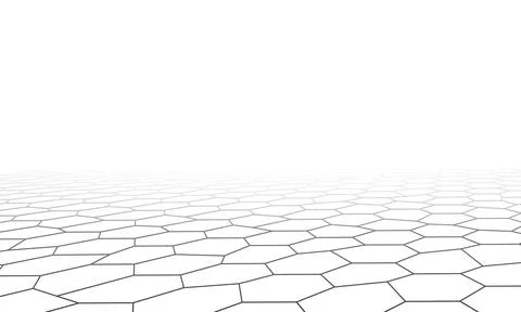 Perspective low poly hexagonal background. Stock Illustration