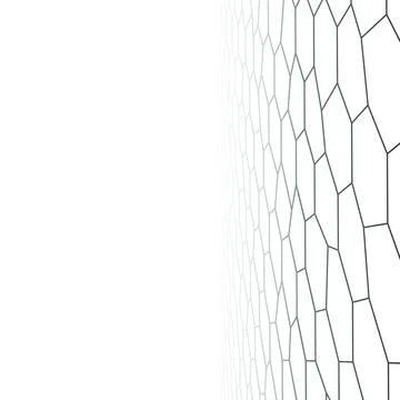Perspective low poly hexagonal background. Stockillustratie