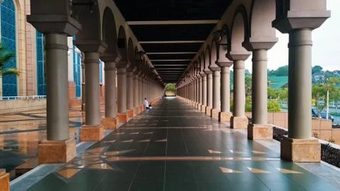 Perspective in mosque Stock Photos
