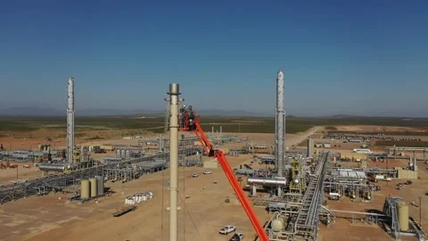 Perspective in the Oilfields Stock Footage 331754969