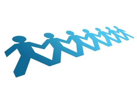 Perspective paper men Illustrazione stock