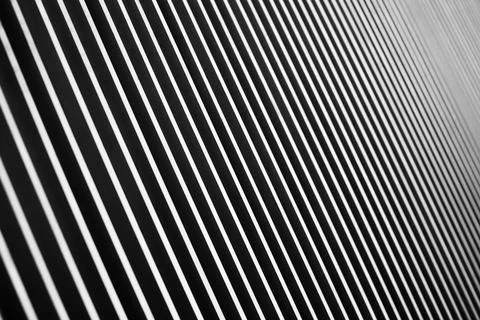 The perspective of parallel black and white lines Stock Photos