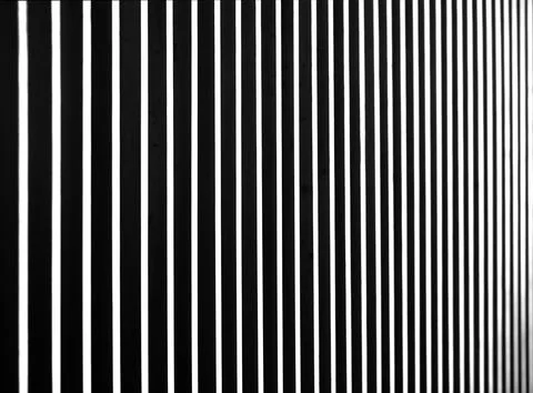 The perspective of parallel black and white lines Stock Photos