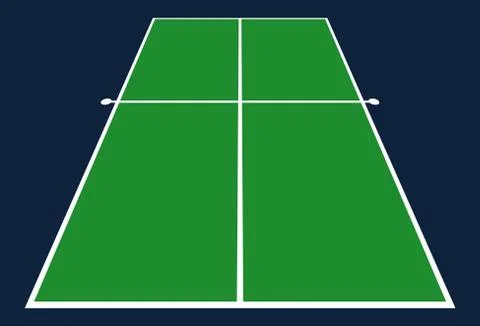 Perspective Ping pong table vector design illustration isolated on dark backg Stock Illustration