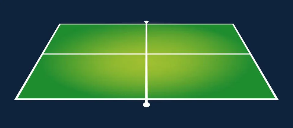 Perspective Ping pong table vector design illustration isolated on dark backg Stock Illustration