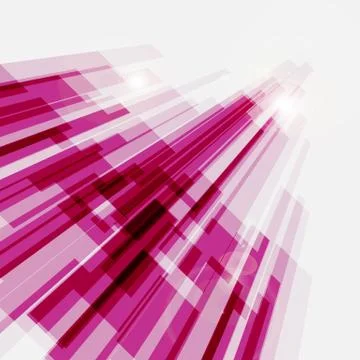 Perspective pink abstract straight lines background Stock Illustration