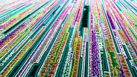 Perspective Planar Texture Motion Data Visualization - Abstract Tech Animation Stock Footage 299886756