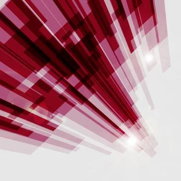 Perspective red abstract straight lines background Illustrazione stock