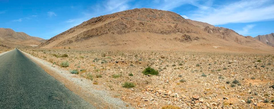 Perspective of road in Morocco Stock Photos