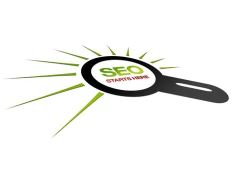 Perspective seo starts here Stock Illustration