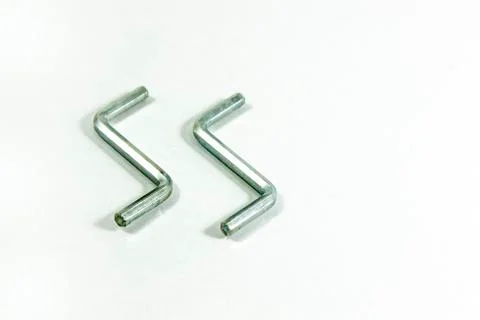 Perspective shoot of hex allen tools on white background Stock Photos