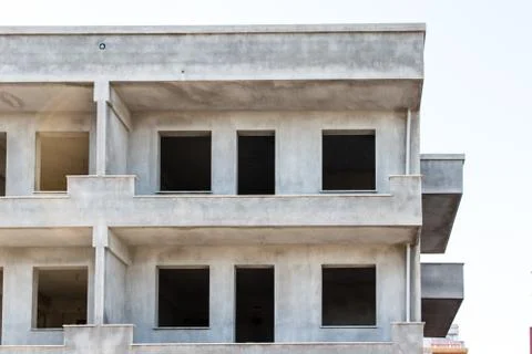 Perspective shoot from a new started construction Stock Photos