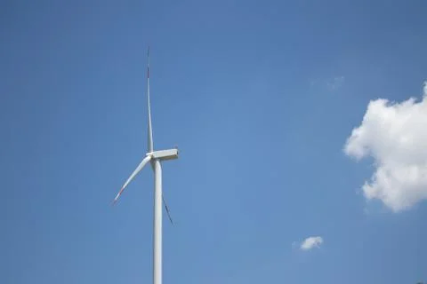 A perspective shoot from a windmill with a good landscape Stock Photos