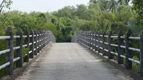 Perspective shot of an old brigde Video stock 231763524