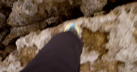 A perspective shot of someone setting off on a hike, Stock Footage 333208650