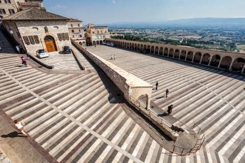 Perspective sightseen of the square of St. Francis of Assisi. Stock Photos