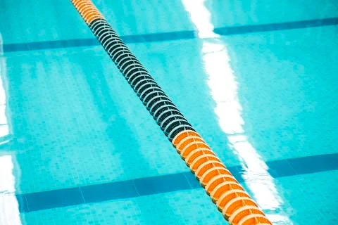Perspective of single olympic pool Stock Photos