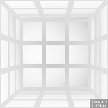 Perspective. Square. Three-dimensional 3D. The outline is isolated on a white イラスト素材