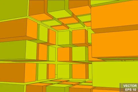 Perspective. Square. Three-dimensional 3D. The outline is isolated on a white イラスト素材