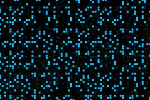 Perspective surfaces with random glowing tiles Stock Illustration