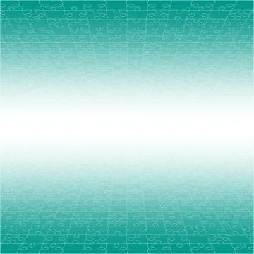 Perspective Teal Puzzles Pieces - Vector Jigsaw Illustrazione stock