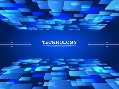 Perspective technology background. Stock Illustration