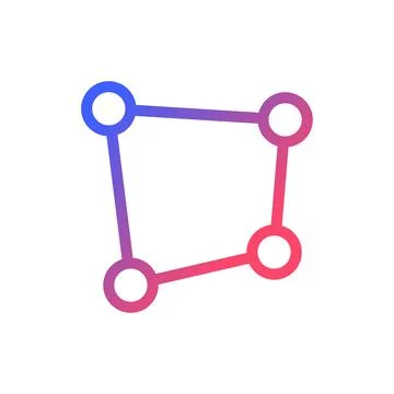 Perspective tool pixel perfect gradient linear ui icon Stock Illustration