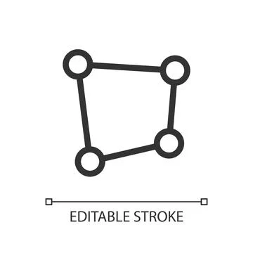 Perspective tool pixel perfect linear ui icon Ilustração Stock