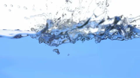 Perspective view 3D animation of the blue liquid splash, alpha mask is included Stock-Footage 63213876