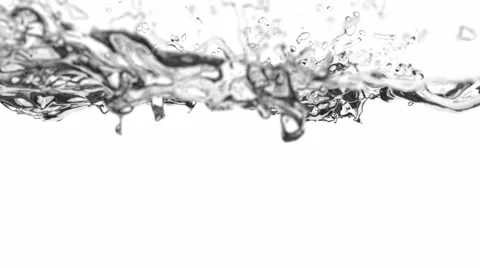 Perspective view 3D animation of the liquid splash, alpha mask is included Video stock 63310952