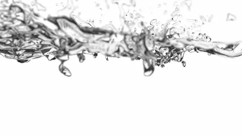 Perspective view 60 fps 3D animation of the liquid splash, alpha is included Video stock 63310954