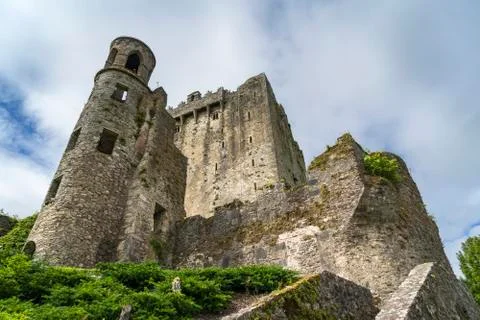 Perspective view of Blarney Castle. Stock Photos