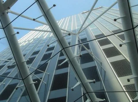 Perspective view from bottom building Foto stock