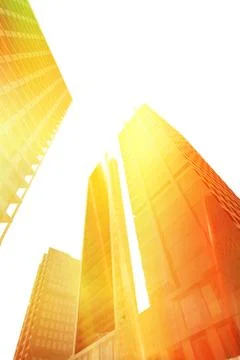Perspective view of buildings in the city Stock Illustration