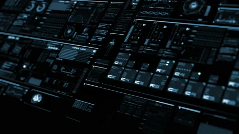 Perspective view of cerulean futuristic interface. Data Flowing Stock Footage 149028701