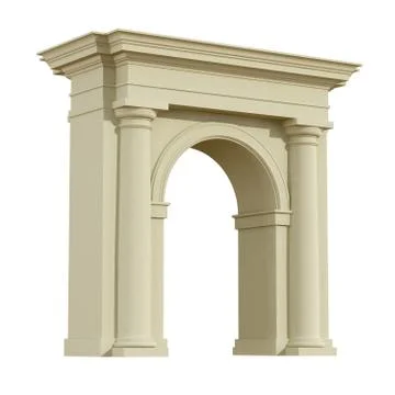 Perspective view of a classic arch Stock Illustration