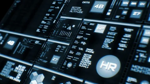 Perspective view of deep blue futuristic interface/Digital screen 스톡 동영상 82272074